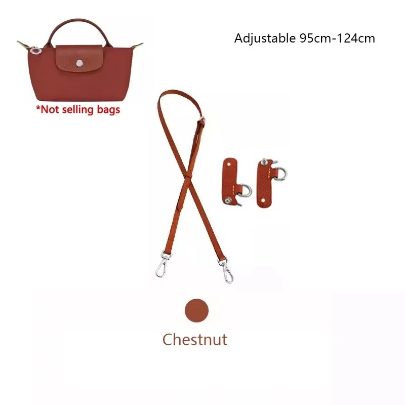 Cow Leather Replacement Crossbody Bag Strap Fit for Longchamp 2025 Mocha Moka mini shoulder strap without punching modification