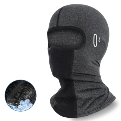 UV Protection Full Face Mask Hiking Ice Silk Sun Hat Men Women Balaclava Sunglasses Holes Scarf Cooling Cycling Face Cover Beach