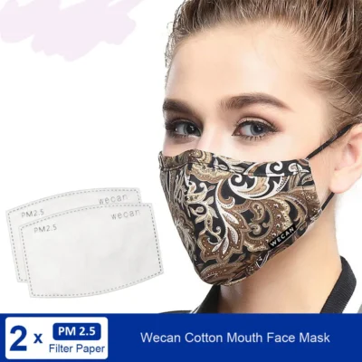 Kpop Cotton Black Mask Mouth Face Mask Anti Dust Mask with 2pcs Activated Carbon Filter Korean facemask Washable Face Mask