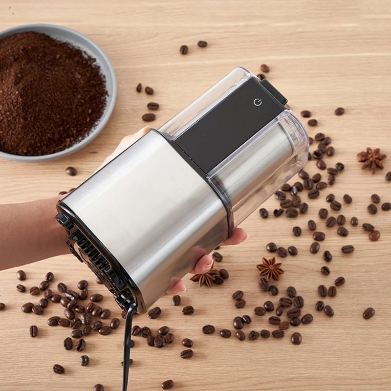 220V Mini Electric Coffee Grinder Cafe Grass Nuts Herbs Grains Pepper Tobacco Spice Multifunction Grinding Machine 200W Grinders
