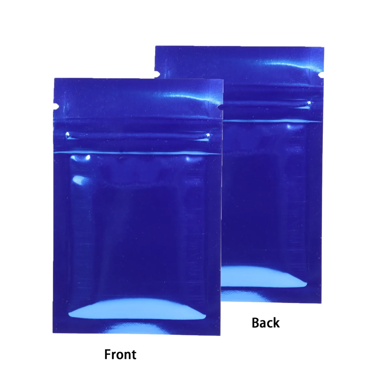 Flat  Aluminum Foil Mylar Ziplock Pouches Various Size Glossy Bag, 100pcs Heat Sealing Zipper Organizer Storage Bags