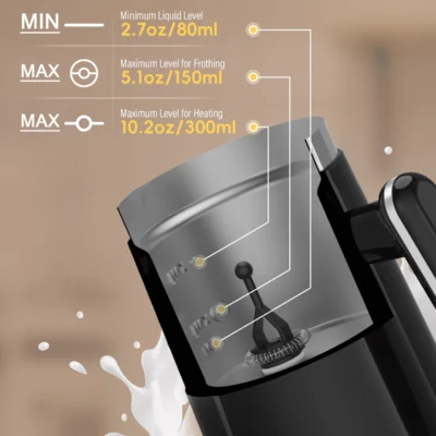 BioloMix,4 in 1 Automatic Hot and Cold Milk Frother Warmer for Latte, Foam Maker, Hot Chocolates, Cappuccino