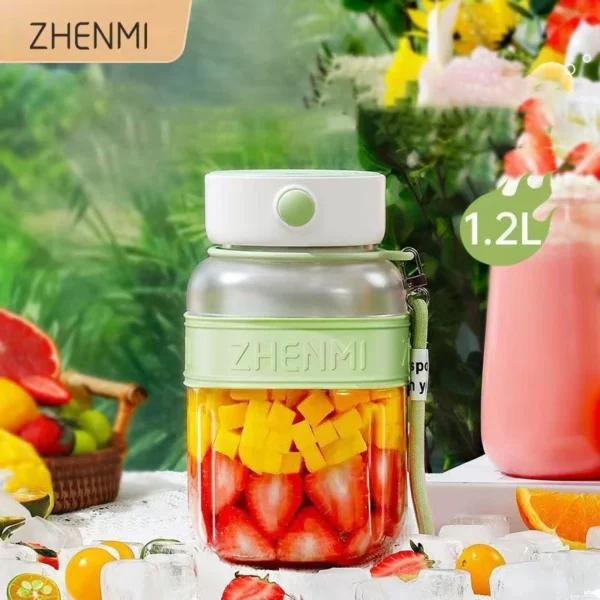 MI TonTon Portable Juicer Cup 1200ML Juicer Mixer Electric Mini Blender Fruit Vegetables Quick Juicing Kitchen Food Processor