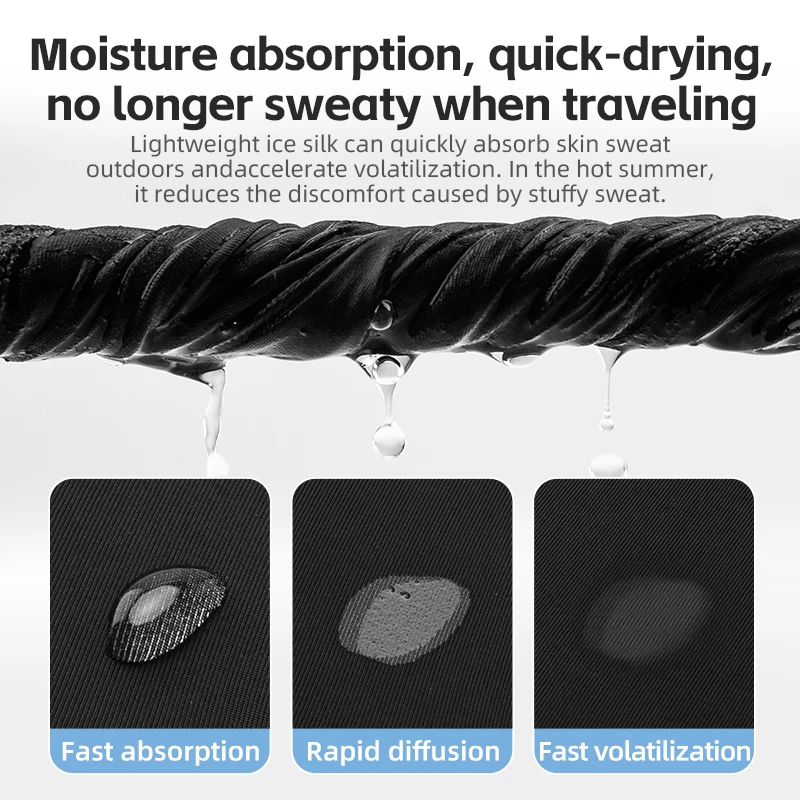 ROCKBROS Summer Ice Silk Cycling Face Mask Breathable Anti-UV  Bike Face Neck Cover Bandana MTB Road Sports Hanging Ear Scarf