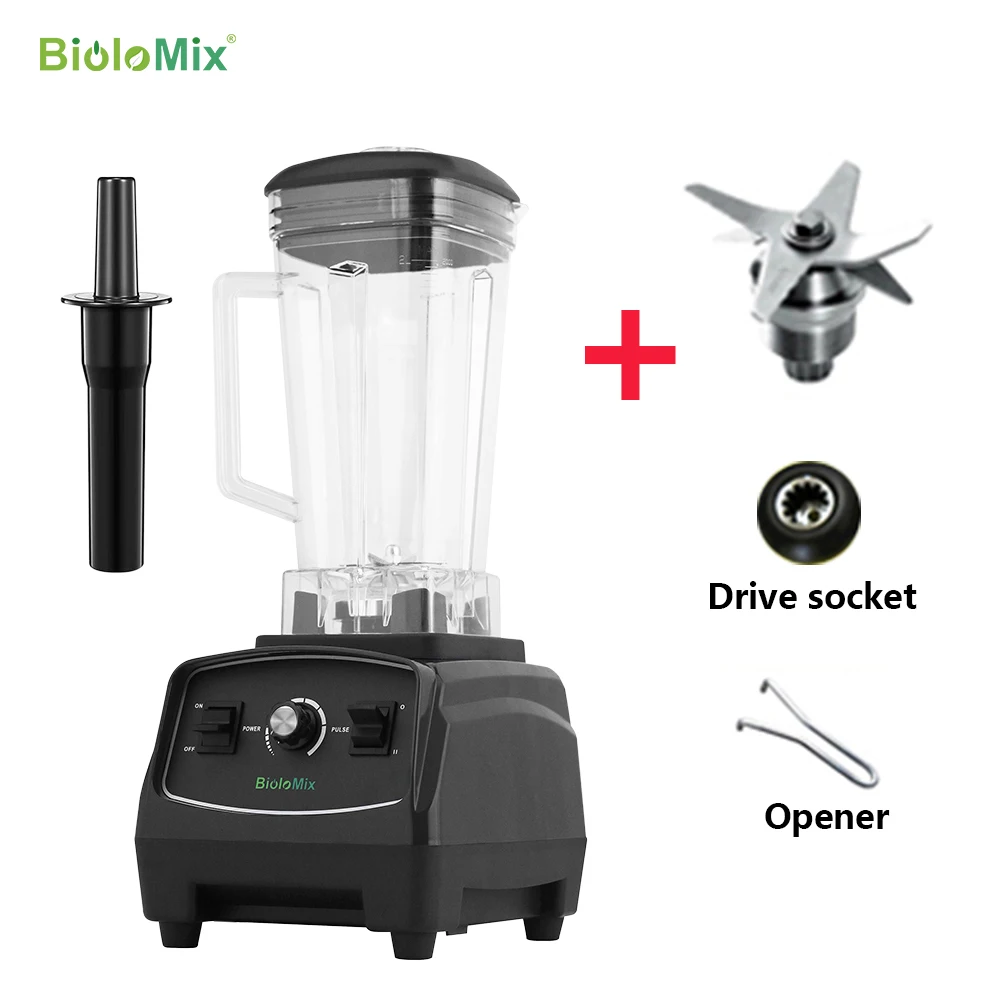 Biolomix BPA Free 3HP Blender 2200W High Power Food Processor Ice Smoothie Fruit Blender