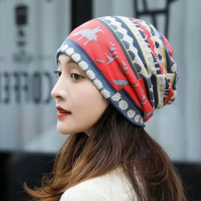 Fashion Double Head Cap Bib Twist Cap Multi-Functional Printed Scarf Cover Cap Neck Cap Face Mask Headscarf Cap C081