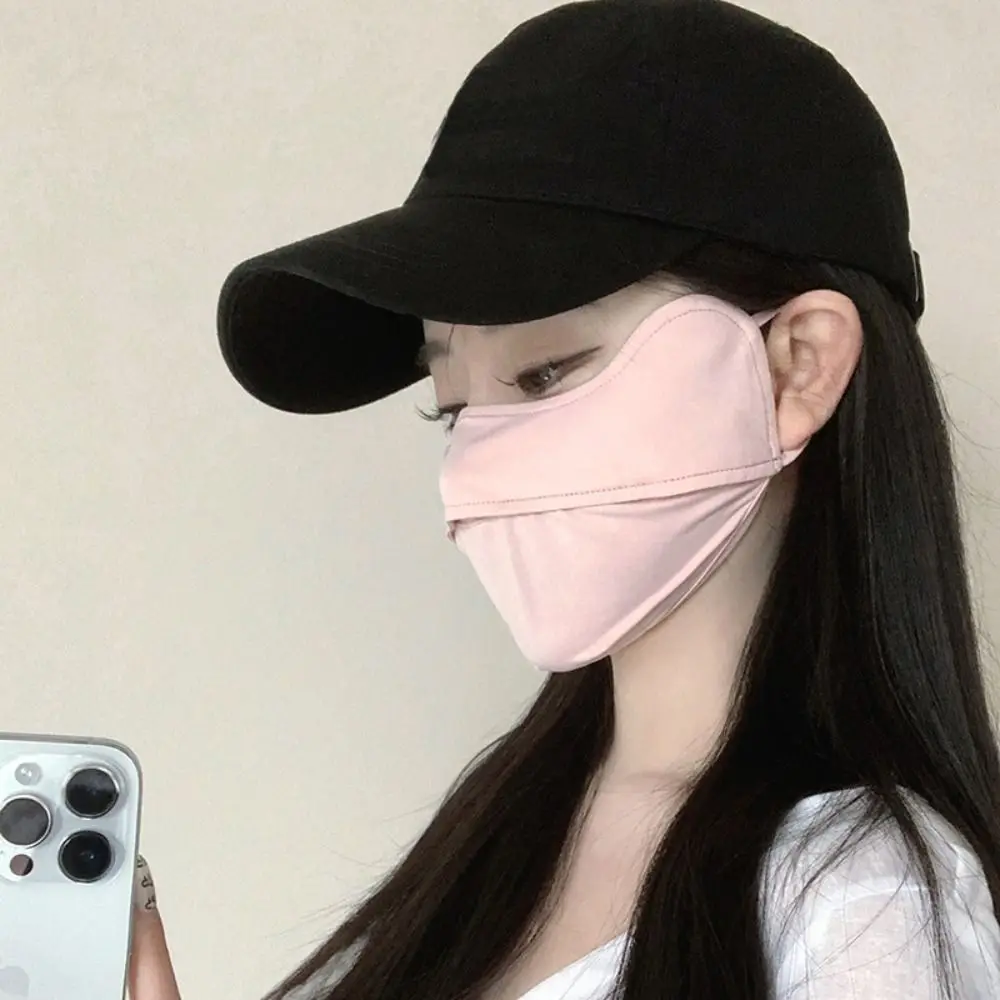 Anti-UV UPF50+ Ice Silk Sunscreen Mask Unisex Face Veil Summer Outdoor Riding Hiking Face Mask Breathable Face Cover Scarf