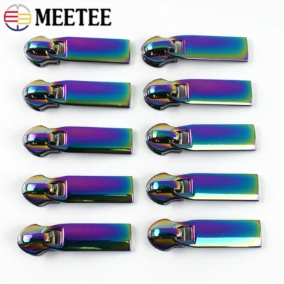 2/5/8/10M 5# Meetee Sewing Nylon Zipper Tape Clothes Zippers Puller Head Bag Jacket Zip Coil Closure Replace Repair Accessories