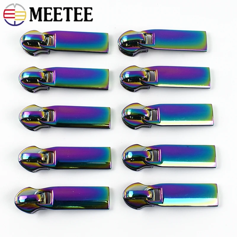 2/5/8/10M 5# Meetee Sewing Nylon Zipper Tape Clothes Zippers Puller Head Bag Jacket Zip Coil Closure Replace Repair Accessories