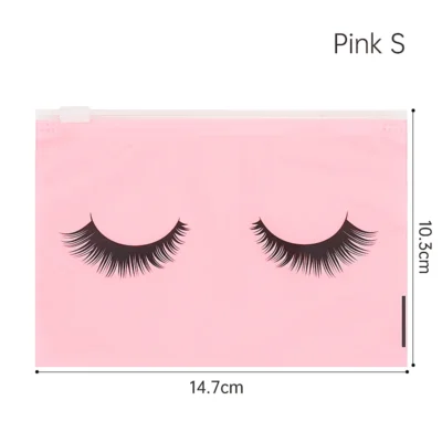10pcs Eyelash Aftercare Bags With Zipper Toiletry Makeup Pouch Cosmetic Travel Beauty Tool Packaging Lash Extension Supplies