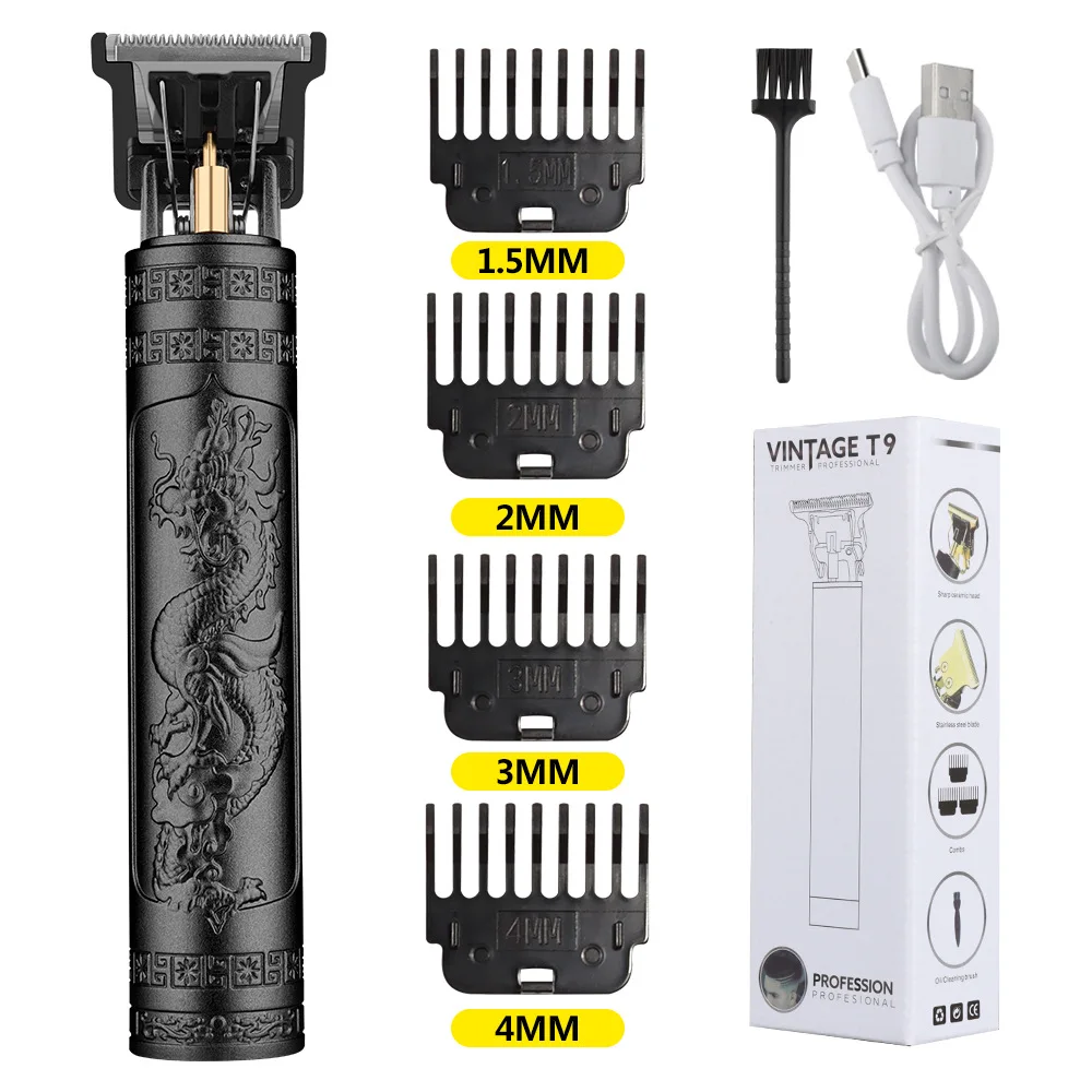 Retro T9 Original Haircutting Machine Set Jackets Trimmer Men's Electric Shaver Male Lence Pro Barber Shaver for Sensitive Areas