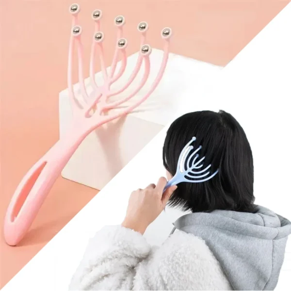 Nine-claw head massager scalp neck ball five-finger steel ball hand-held relaxation hair care hair growth stress relief artifact