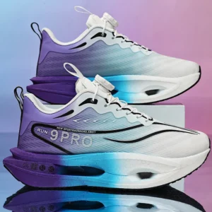 Running Shoes Marathon Carbon Plate Air Cushion Men Sports Breathable Lightweight Women's Comfortable Athletic Nonskid Sneakers