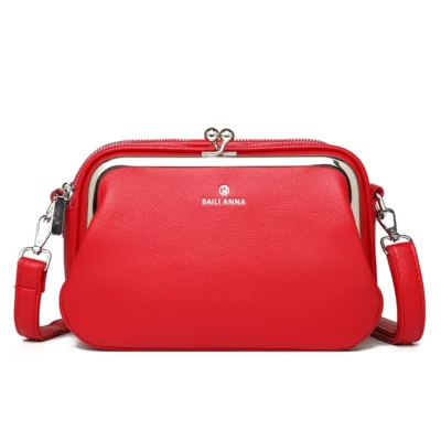 Elegant Shoulder Bag for Women Soft Leather Crossbody Bags Designer Multiple Pockets Messenger Bag Ladies Purses and Handbags