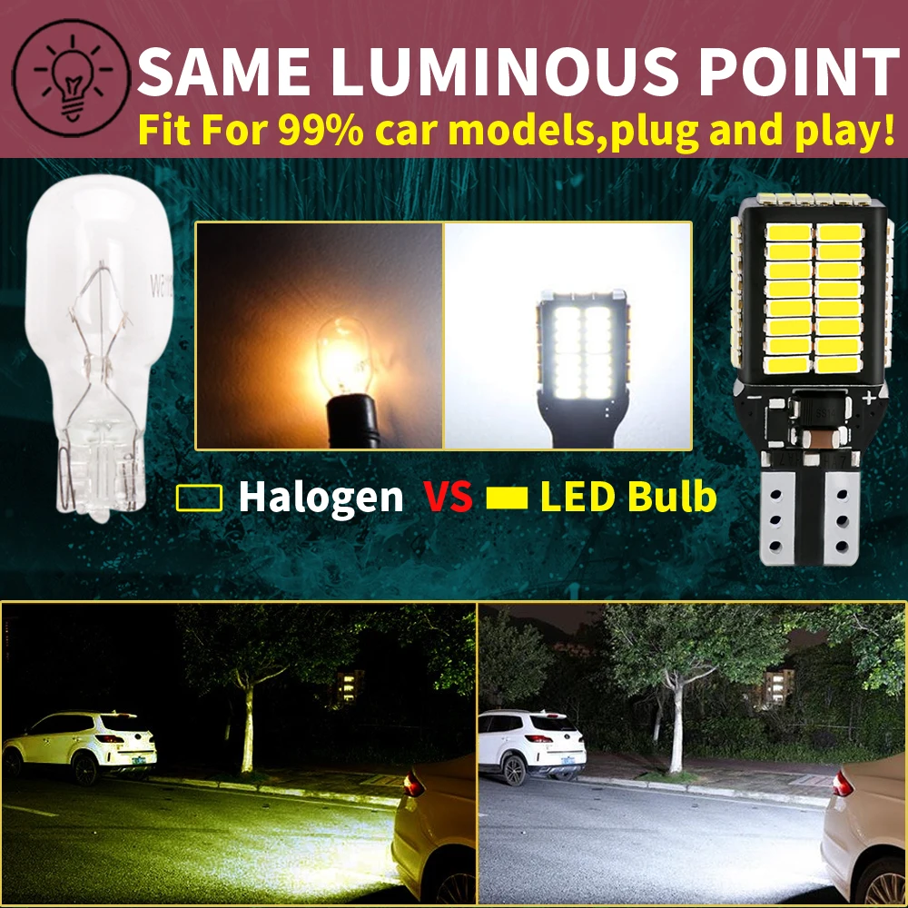 2pcs LED Backup Light Bulb Reverse Lamp W16W T15 921 Canbus For Lexus RX400H RX350 RX450H RX450HL RC F RC350 RC200T RC300 HS250H