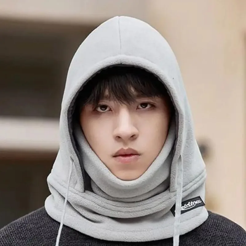 New Winter Full Face Mask Fleece Skiing Balaclava Hat Windproof Winter Warm Plush Neck Warmer Hood Outdoor Thicken Cap