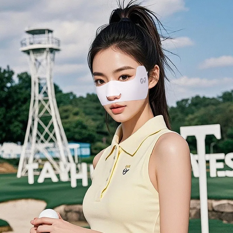 2026 New Ice Silk Sunscreen Face Mask Women Outdoor Sunshade UV Protection Mask Breathable Sun-proof Facekini for Golf Sports