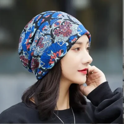 Fashion Double Head Cap Bib Twist Cap Multi-Functional Printed Scarf Cover Cap Neck Cap Face Mask Headscarf Cap C081