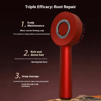 Deep Kneading Masssage Comb, Red Light Therapy Scalp Massager, Hair Growth Massage Scalp Brush, Head Medicine Applicator