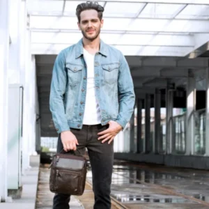 Alternative view of WESTAL Men's Bag Genuine Leather Designer Men's Shoulder Bags Crossbody Bags Pouch for Men Messenger Bag Handbag Male Moblie Bag