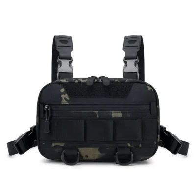 Men's Chest Bag Tactical Fishing Vest Backpack Travel Waterproof Molle Nylon Climbing Camping Backpacks Outdoor Rig Fanny Pack