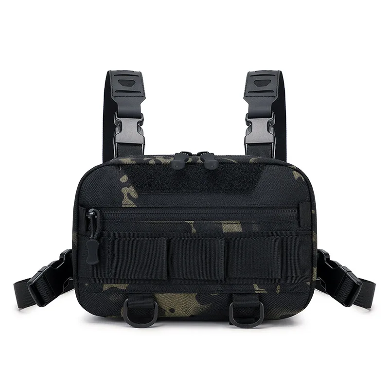 Men's Chest Bag Tactical Fishing Vest Backpack Travel Waterproof Molle Nylon Climbing Camping Backpacks Outdoor Rig Fanny Pack