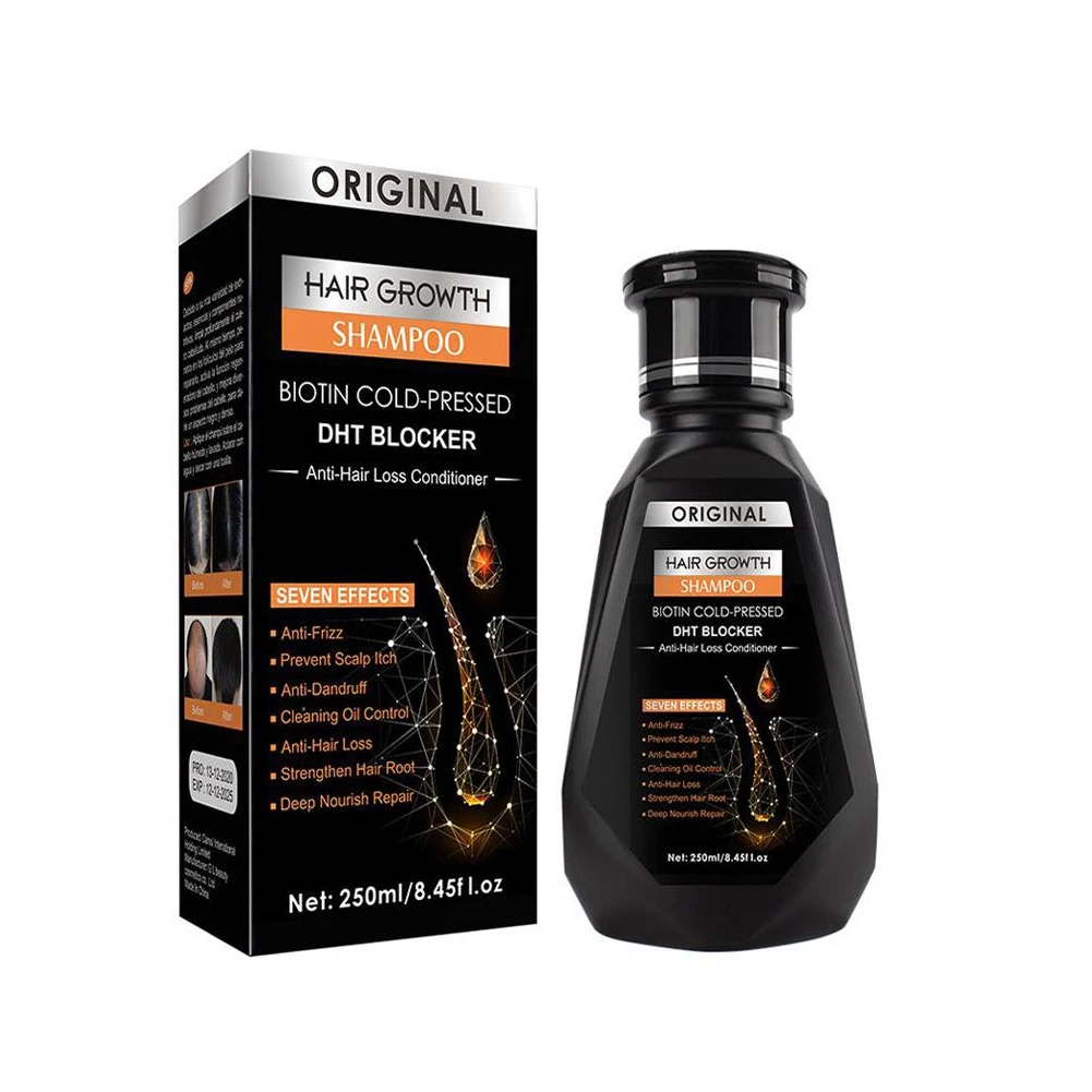 250ML Biotin Shampoo For Hair Growth And Thinning Hair – Ginger Shampoo Thickening Formula For Hair Loss Treatment For Women Men
