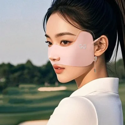 2026 New Ice Silk Sunscreen Face Mask Women Outdoor Sunshade UV Protection Mask Breathable Sun-proof Facekini for Golf Sports