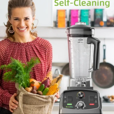 BioloMix 3HP 2200W Heavy Duty Grade Timer Blender Mixer Juicer Fruit Food Processor Ice Smoothies BPA Free 2L Jar