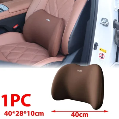 Auto Memory Foam Seat Cushion Set Headrest & Lumbar Pillow Support for Driving Comfort Car Back Neck Cushion Accessories