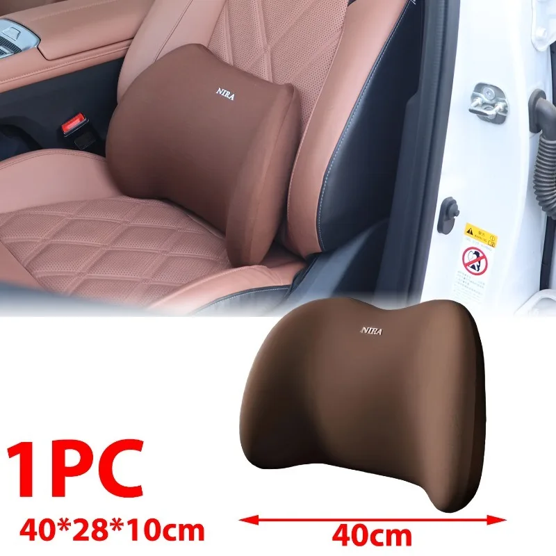 Auto Memory Foam Seat Cushion Set Headrest & Lumbar Pillow Support for Driving Comfort Car Back Neck Cushion Accessories