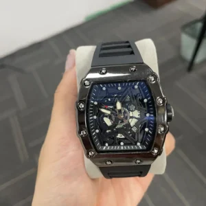 Men Watches Light Luxury Brand Domineering Beauty Trend  Pentagram Luminous Wine Barrel Shaped Male Fashion Quartz Clock Watch