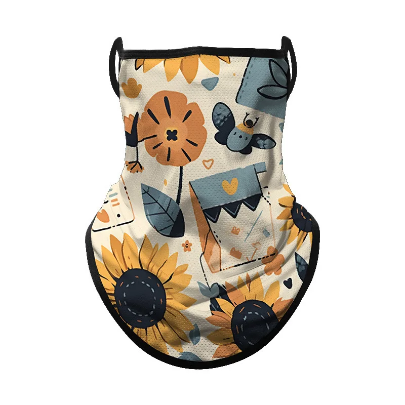 Motorcycle Face mask Breathable Scarf Multifunctional Half Face Mask Snowboard Neck Triangle Scarf Hats