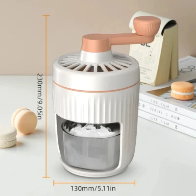 Household Small Hand Ice Crusher Stainless Steel Blade Fast Ice Crushing Removable Cleaning Slushie Maker Machine  Ice Crusher