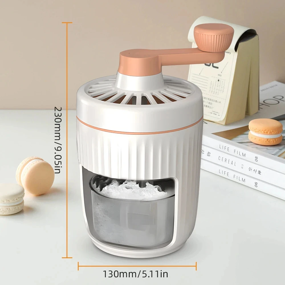 Household Small Hand Ice Crusher Stainless Steel Blade Fast Ice Crushing Removable Cleaning Slushie Maker Machine  Ice Crusher