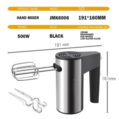 New 3 in 1 Multifunctional Handheld Mixer Household Portable Electric Milk Frother Small Food Processor Cake Baking Dough Mixer