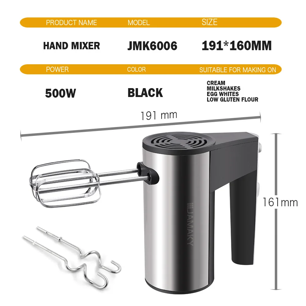 New 3 in 1 Multifunctional Handheld Mixer Household Portable Electric Milk Frother Small Food Processor Cake Baking Dough Mixer