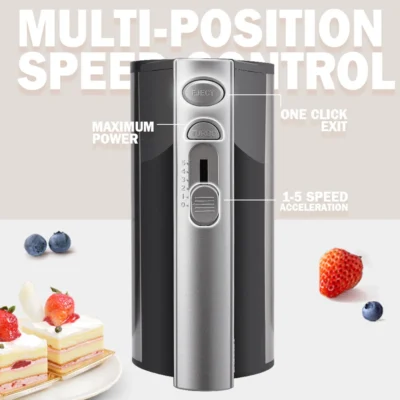 New 3 in 1 Multifunctional Handheld Mixer Household Portable Electric Milk Frother Small Food Processor Cake Baking Dough Mixer