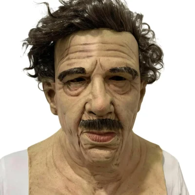 Old Man Mask Halloween Party April Fool’s Day Wrinkle Full for Head Mask Face Mask Party Supplies Thriller Cosplay Prop