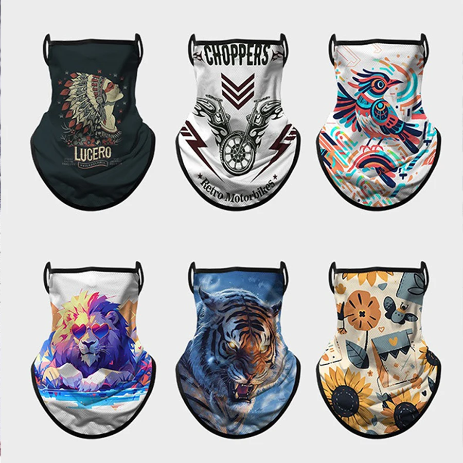 Motorcycle Face mask Breathable Scarf Multifunctional Half Face Mask Snowboard Neck Triangle Scarf Hats