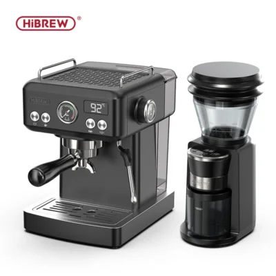 HiBREW H10A Black Espresso Machine Temperature Volume Pre Brewing Adjustable 58mm Portafilter Cappuccino Coffee Maker
