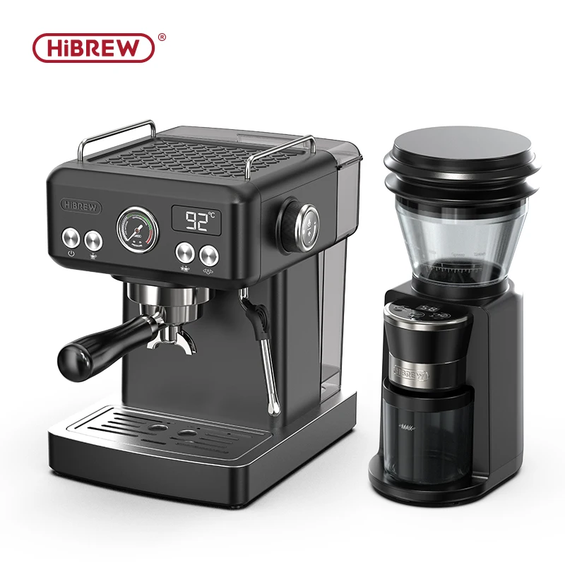 HiBREW H10A Black Espresso Machine Temperature Volume Pre Brewing Adjustable 58mm Portafilter Cappuccino Coffee Maker
