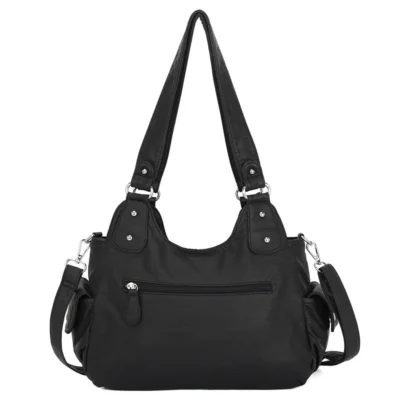 Women Handbags Satchel Top-handle Vintage PU Shoulder Bag 12.5”x4.4” Dumpling Pack Multi-pockets Shoulder Bags Wellet
