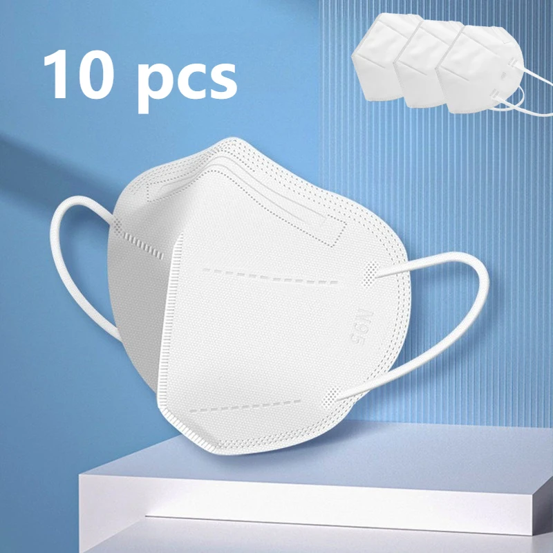 10 Pieces N95 Face Mask Disposable Protective Mask Health Protective Dust and Droplet Prevention Masks Breathable Design Mask