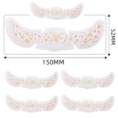 6Pcs/Set Glitter Skincare Freckles Face Tattoo Sparkle Temporary Tattoo Bow Love Kiss Makeup Patch Valentine's Day Face Tattoo