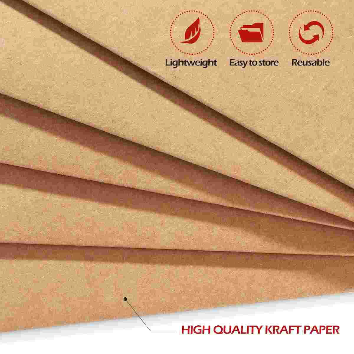 10pcs A4 Kraft Paper File Folder Document Folder Office File Bag File Bag Organizer Storage Holder School Stationery Supplies
