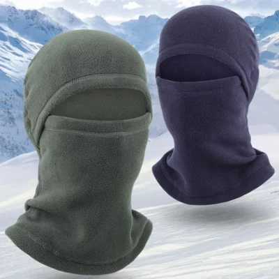 1pc Unisex's Balaclava Hat with Ear Warmer Solid Color Knitting Beanie Hat Breathable Face Mask For Outdoor Sports