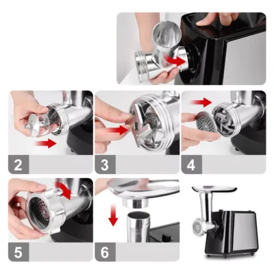 Stainless Electric Meat Grinder 1000W Multifunctional Home Sausage Stuffer Meat Mincer Food Processor Electric Vegetable Cutter