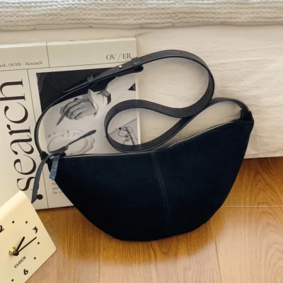 Simplicity Suede Zipper Ladies Shoulder Bags Trend 2024 Fashion Crossbody Bags for Women Winter Shopper Bag Bolsas Femininas
