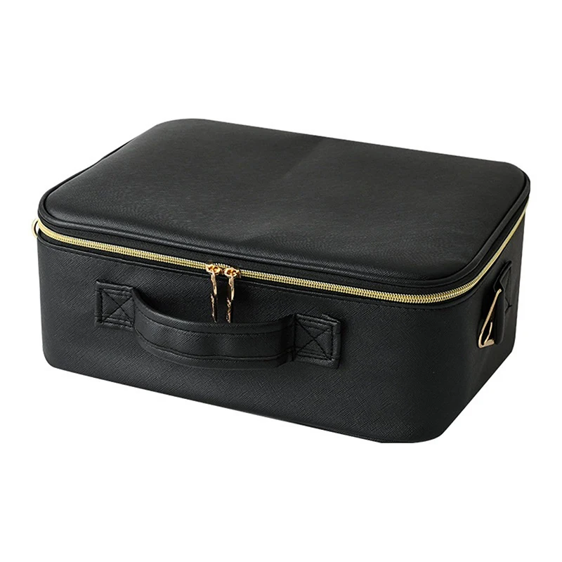 Smart 3 Color LED Cosmetic Case With Mirror Travel Makeup Bag Large Size Female Beauty Skincare Product Makeup Case For Women